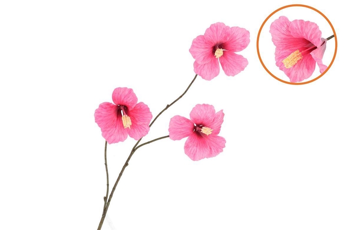 <h4>Silk Hibiscus Dark Pink 85cm</h4>