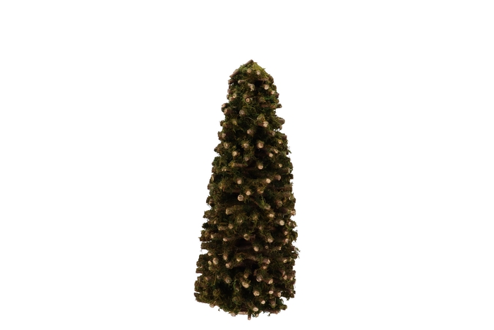 Festive Tree Poplar Moss 18x18x40cm