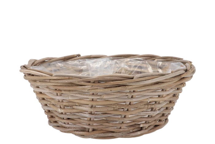 <h4>Rattan Kuboo Basket Low 40x13cm</h4>
