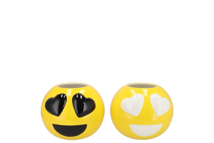 <h4>Smiley Lovely Yellow Mix Vase Ass 11x11x9cm</h4>