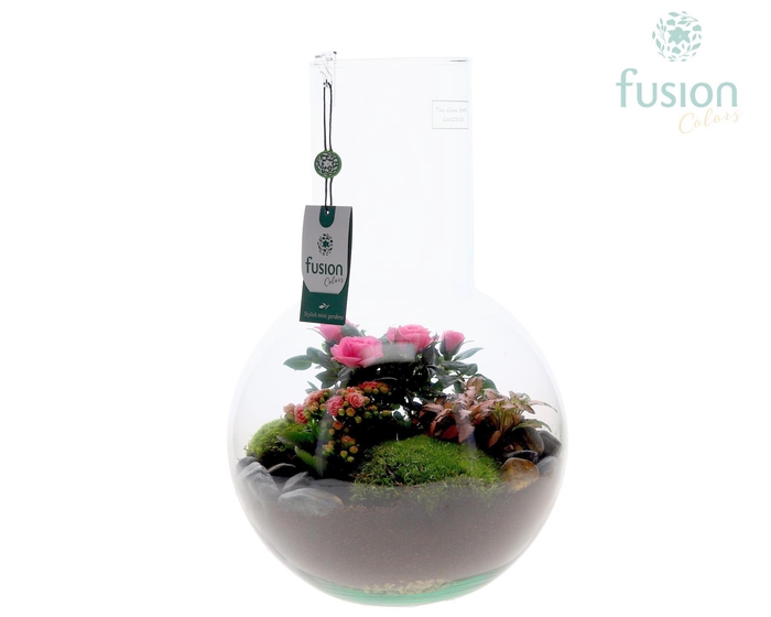 <h4>Green Bottle Suzanne Large met arrangement</h4>