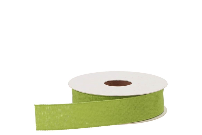<h4>Ribbon Textile (nr.62a) Apple Green 25mm A 20 Meter</h4>
