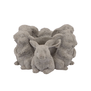 Easter Rabbit Stone Bowl 26x21x13cm