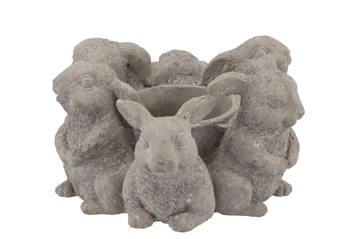 <h4>Easter Rabbit Stone Bowl 26x21x13cm</h4>