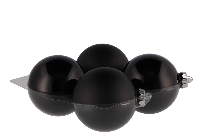 <h4>Glass Ball Combi Black 100mm P/4</h4>