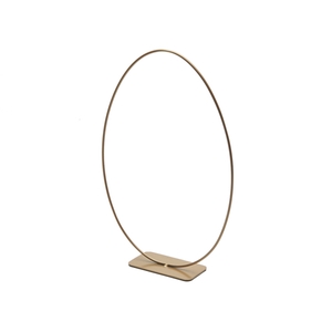METAL EGG ON BASE 32X47CM GOLD