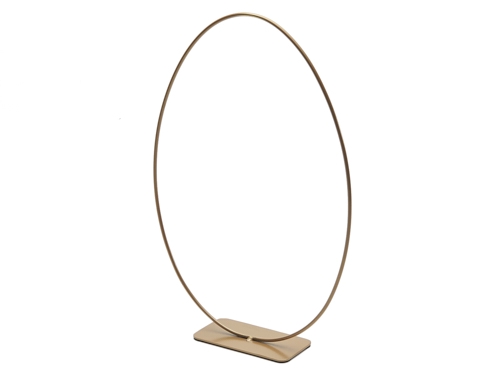 METAL EGG ON BASE 32X47CM GOLD