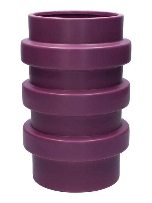 <h4>DF03-667232300 - Vase Fizz d10.5/13.2xh20.1 aubergine matt</h4>