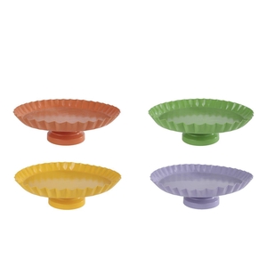 Taartplateau geel/gr/prs/rood 28x28