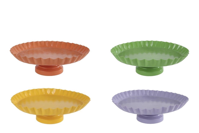 <h4>Taartplateau geel/gr/prs/rood 28x28</h4>