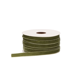 Ribbon Velvety 66 Moss Green 20mx9mm