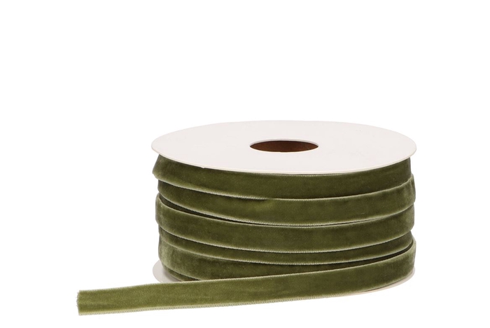 <h4>Ribbon Velvety 66 Moss Green 20mx9mm</h4>