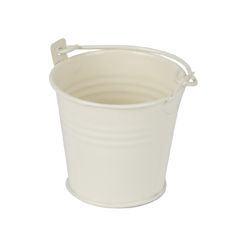 Bucket Sevilla zinc Ø6,3xH5,7cm - ES5,5 cream gl.