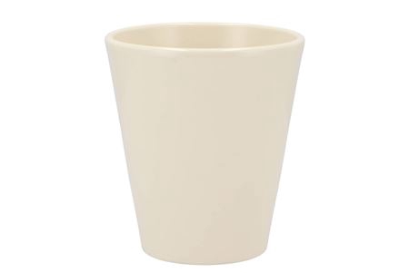 <h4>Ceramic Creme Shiny Pot Orchid 15cm</h4>