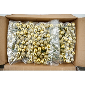 Pick Christmas ball 3x3cm+10cm stick ass gold