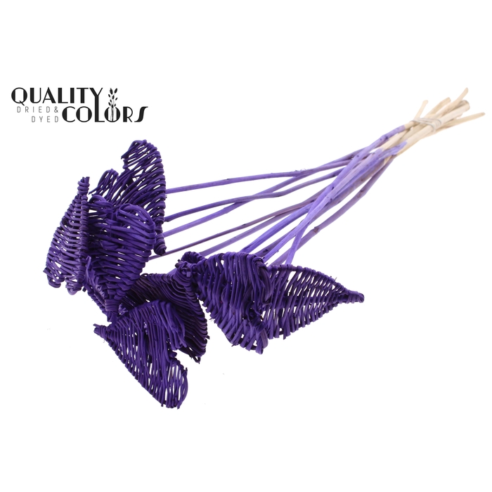 <h4>Lata Heart 8cm on stem Hat type Purple</h4>