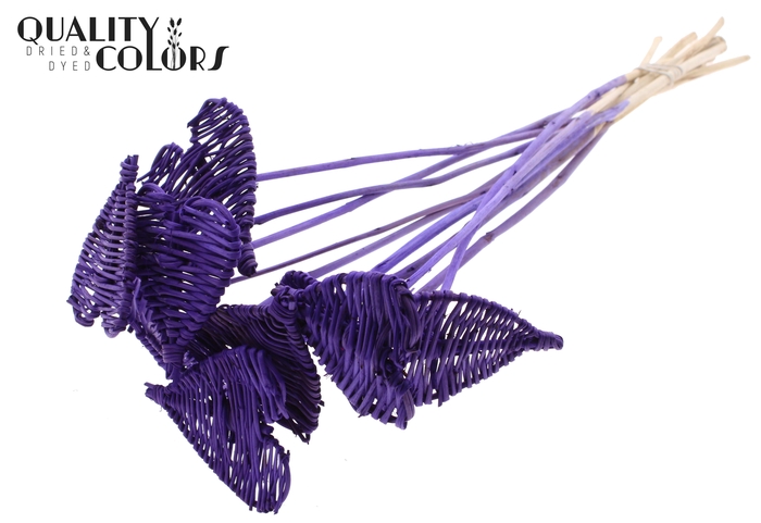 Lata Heart 8cm on stem Hat type Purple