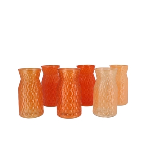 Diamond Orange Mix Vase Ass 12x16cm Nm