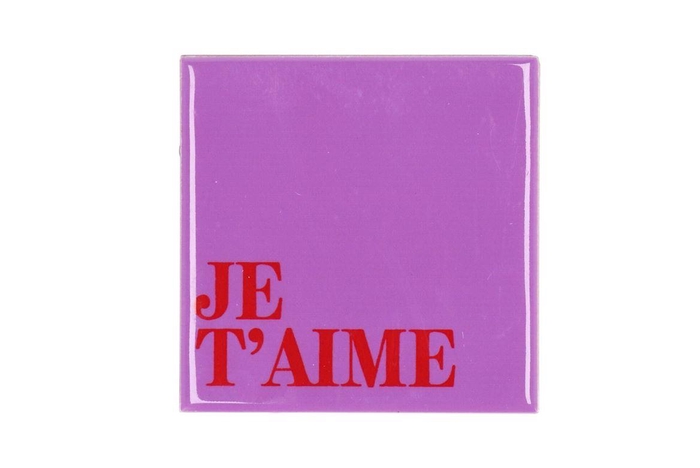 <h4>Tile Je Táime Purple 10x10x1cm</h4>