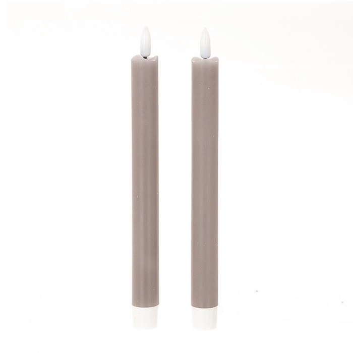 Kaars LED Pencil d2*24.5cm x2 ex.AA