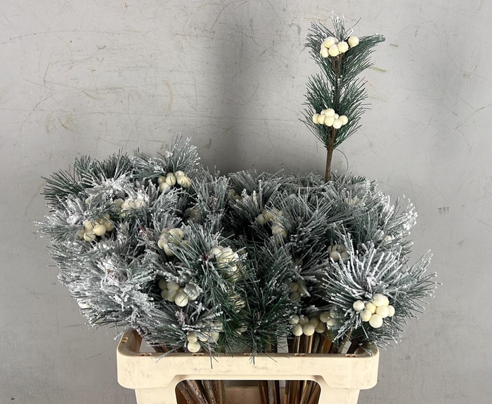 <h4>Stick Berries White/Pinus+Snow</h4>