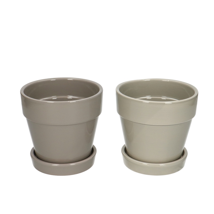 <h4>Ceramics Santi pot+dish d12*11.5cm</h4>