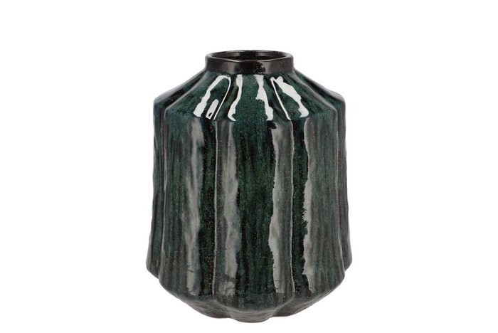 <h4>Kiran Majestic Dark Green Vase 22x22x25cm</h4>