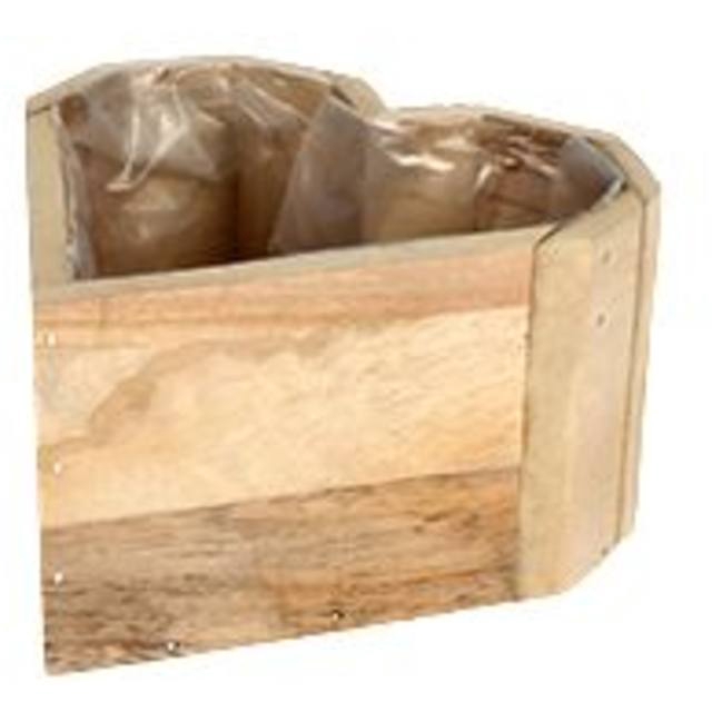 Pot wooden heart Verona 18x18xH20cm natural l FSC