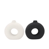 Elin White Black Vase Round Ass 11x31x31cm Nm