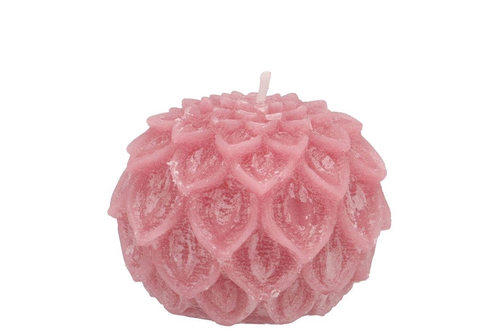 <h4>Candle Dahlia Old Dark Pink 9x7cm</h4>