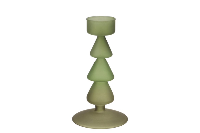 <h4>Nova Green Candle Holder Tricolor 9x9x17cm</h4>