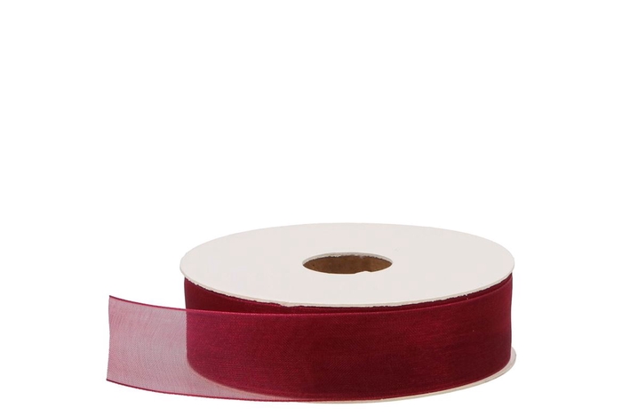 <h4>Ribbon Organza 25 Bordeaux 50mx7mm</h4>