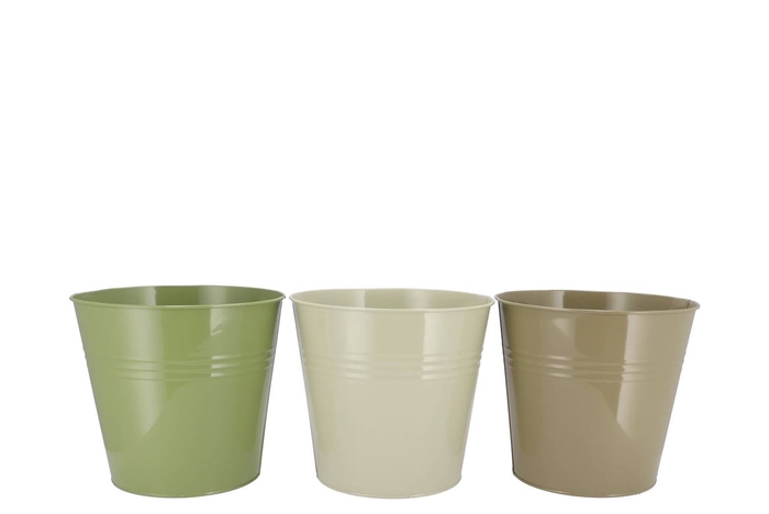 <h4>Zinc Summer Green Mix Bucket Basic Ass 19x18x15cm</h4>