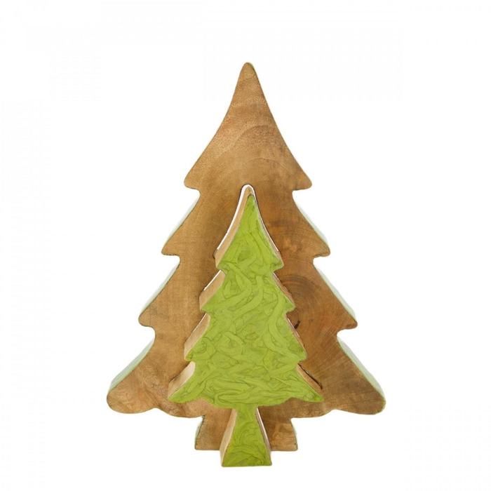 Kerst Hout boom 23*2.5*31cm