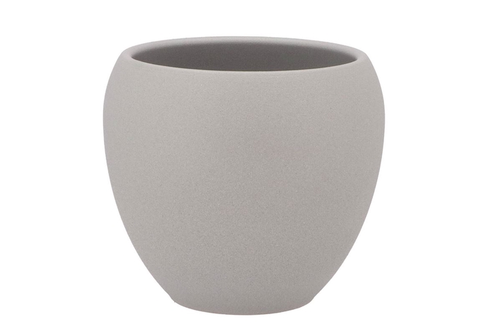 Vinci Matt Grey Flower Pot 17x15cm