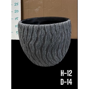 Keramiek Pot Antraciet H11.5 D13.5