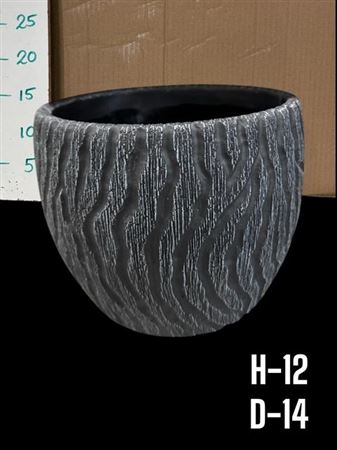 <h4>Keramiek Pot Antraciet H11.5 D13.5</h4>