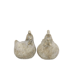 Concrete Farm Grey Chicken 10x9x12cm