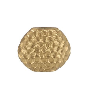 Inga Jada Gold Oval Vase Structure 24x10x20cm