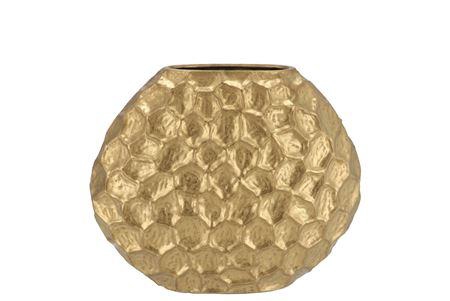 <h4>Inga Jada Gold Oval Vase Structure 24x10x20cm</h4>