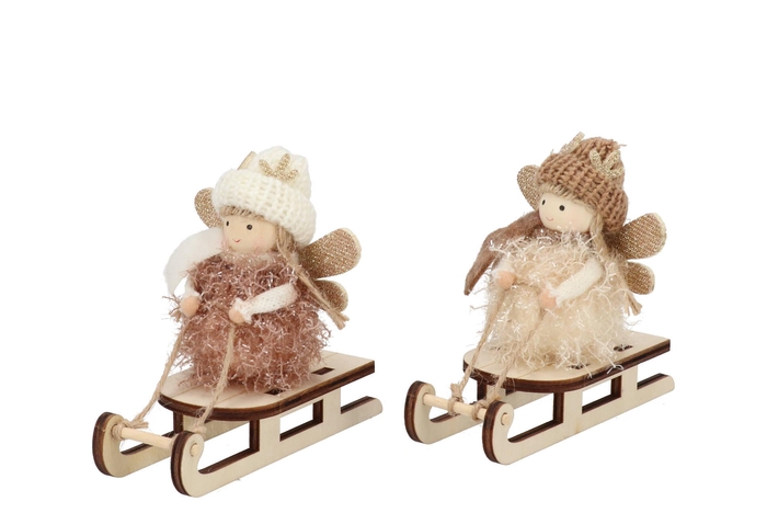 Loulou Sand Girl With Sleigh Ass 12x5x11cm