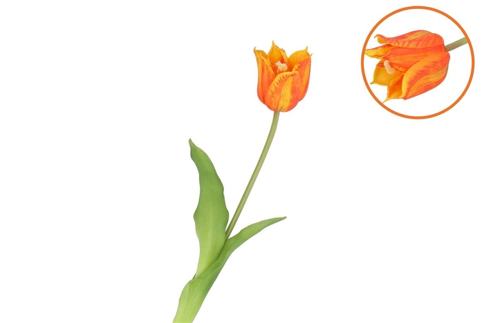 <h4>Silk Tulip Single Orange 48cm</h4>