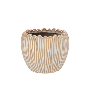 Ella White Pot Round Ass 12x12x10cm