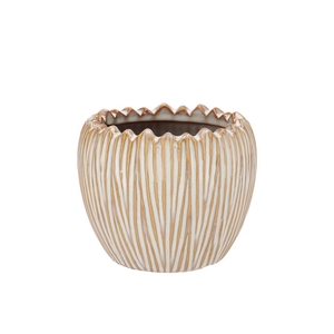 Ella White Pot Round Ass 12x12x10cm