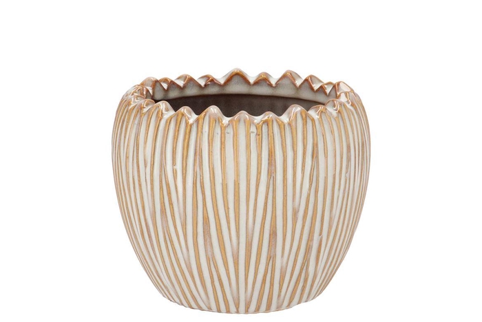 <h4>Ella White Pot Round Ass 12x12x10cm</h4>