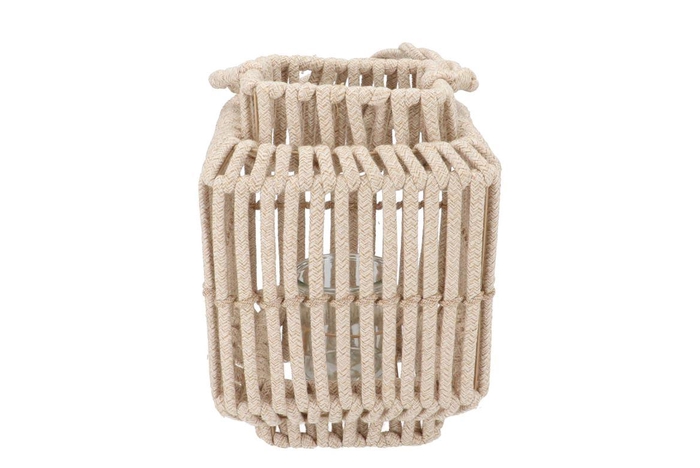 <h4>Cruz Sand Lantern Square Rope 17x25x34cm</h4>