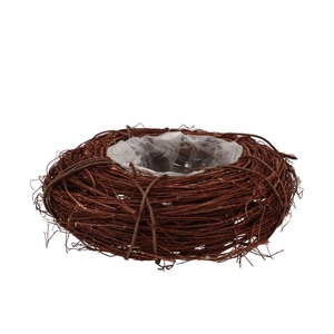 Wreath Elm Branches Planter Brown With Bottom 40x10cm