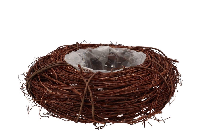 <h4>Wreath Elm Branches Planter Brown With Bottom 40x10cm</h4>