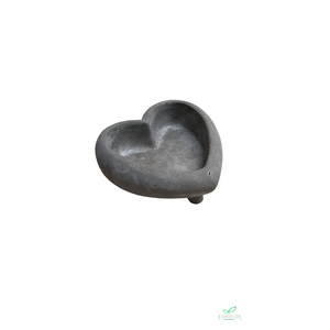 HEART CEMENT PLANTER GREY 14,5*14*H7