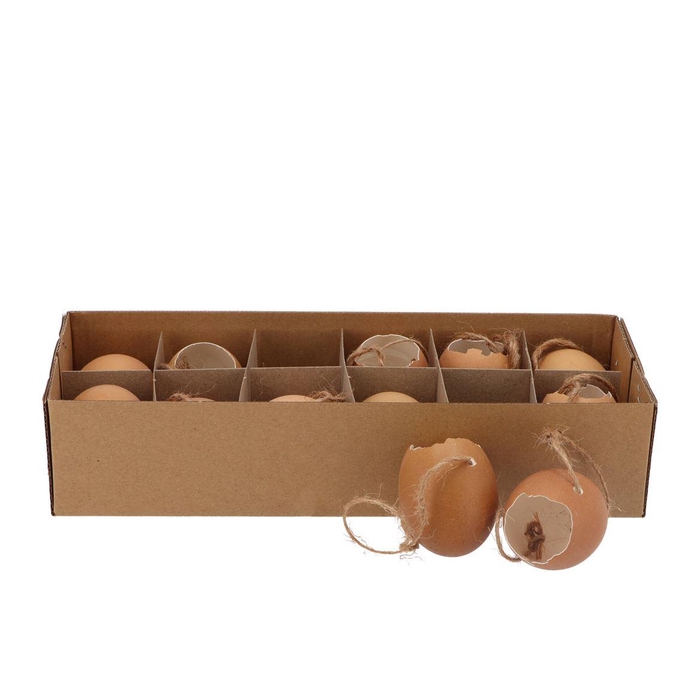 <h4>Eggs Chicken Pendant Brown P/12</h4>
